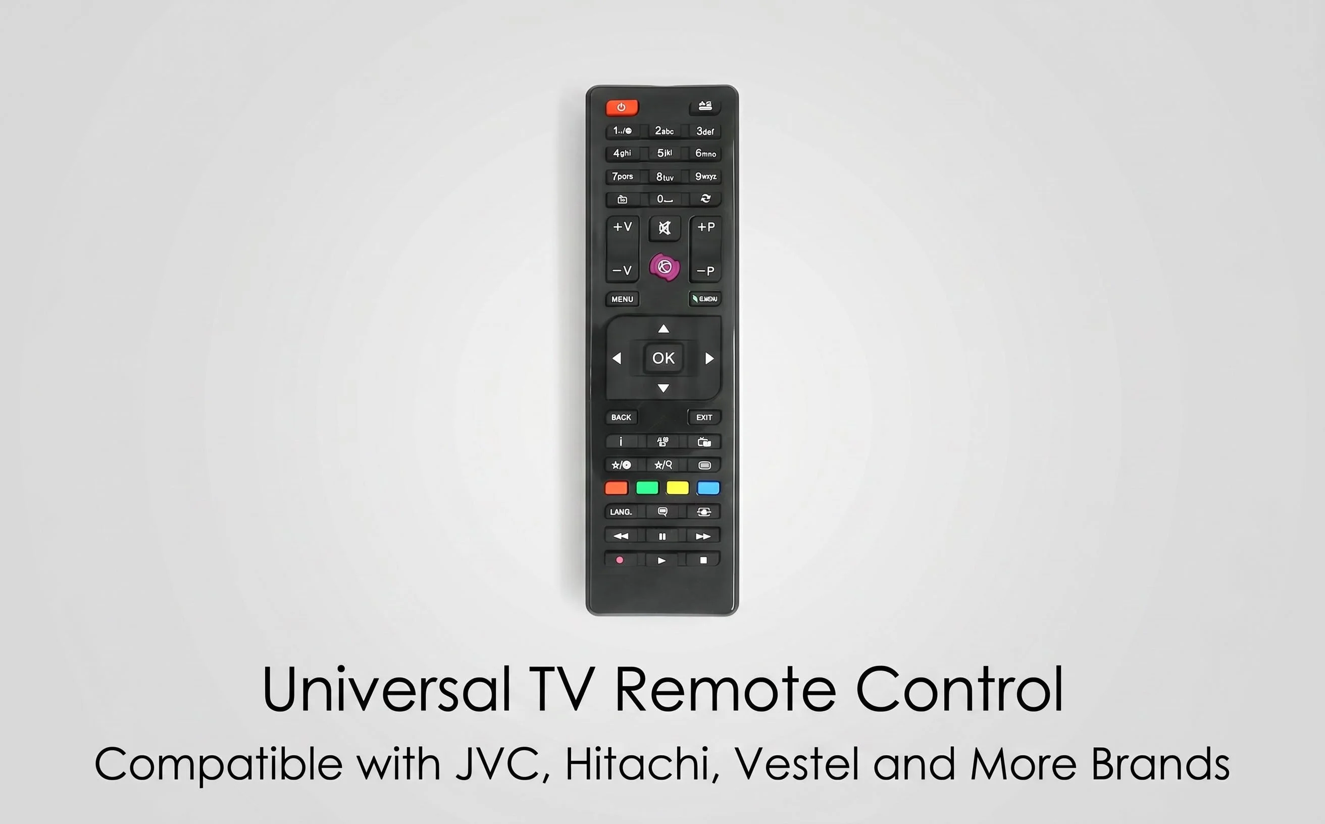 Фото Пульт дистанционного управления FAZV RM-L1387 для телевизоров JVC VESTEL SELECLINE HITACHI TECHWOOD Telefunken Finlux TE32182B301C10 32272HDDVDL (совместим с RC4875/4870/4849) №2