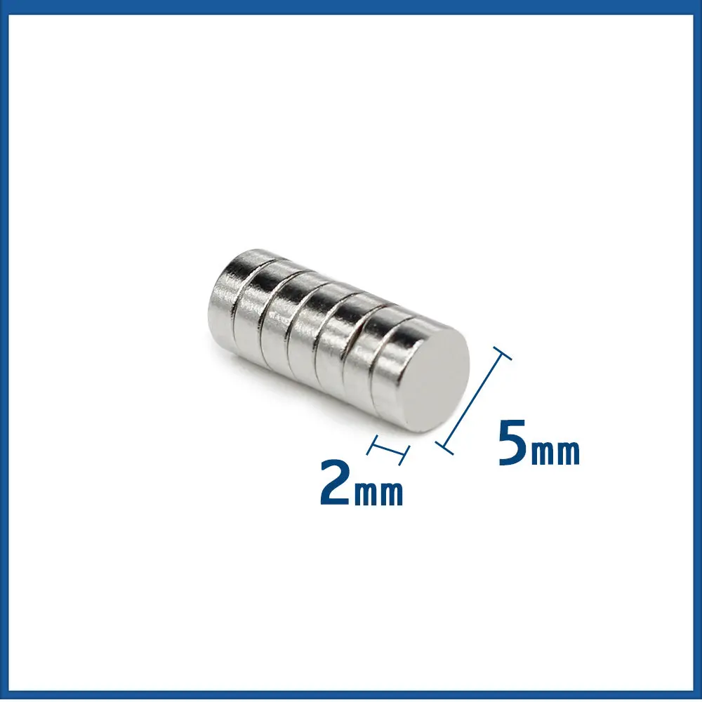 

50/100/200/500/1000/1500PCS 5x2 Rare Earth Strong Magnets 5x2mm Small Round Magnets Disc 5mmx2mm Permanent Neodymium Magnets 5*2