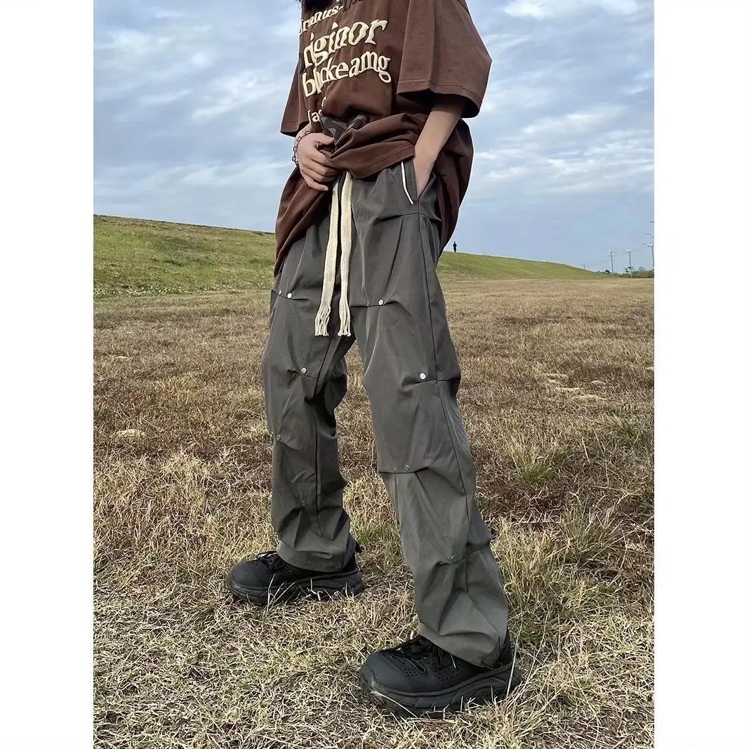 

New 2022 streetwear Casual Pants sweatpants stylish pleated ruffled casual cargo pants Trousers
