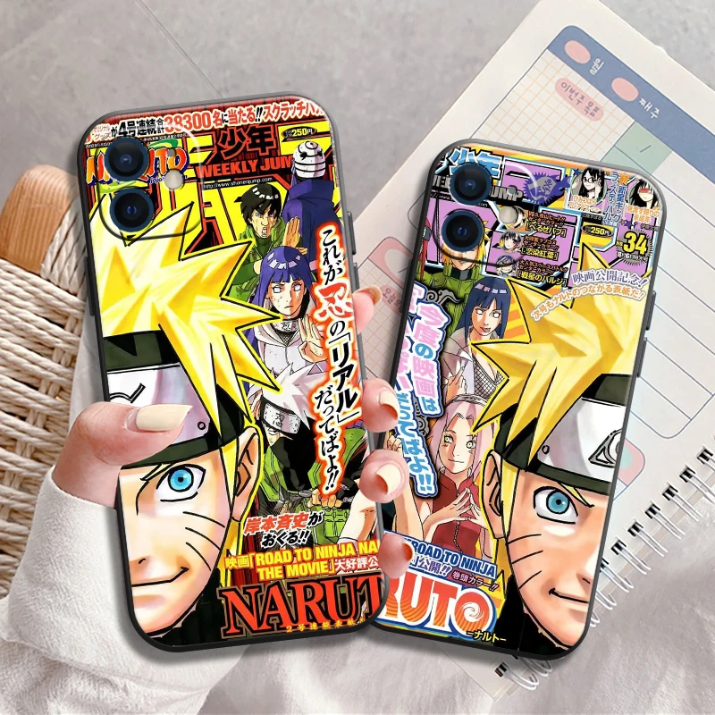 

NARUTO Anime Phone Case For Apple iPhone 11 12 13 Pro 12 13 Mini X XR XS Max SE 5 6 6s 7 8 Plus Funda Carcasa Black Coque Soft