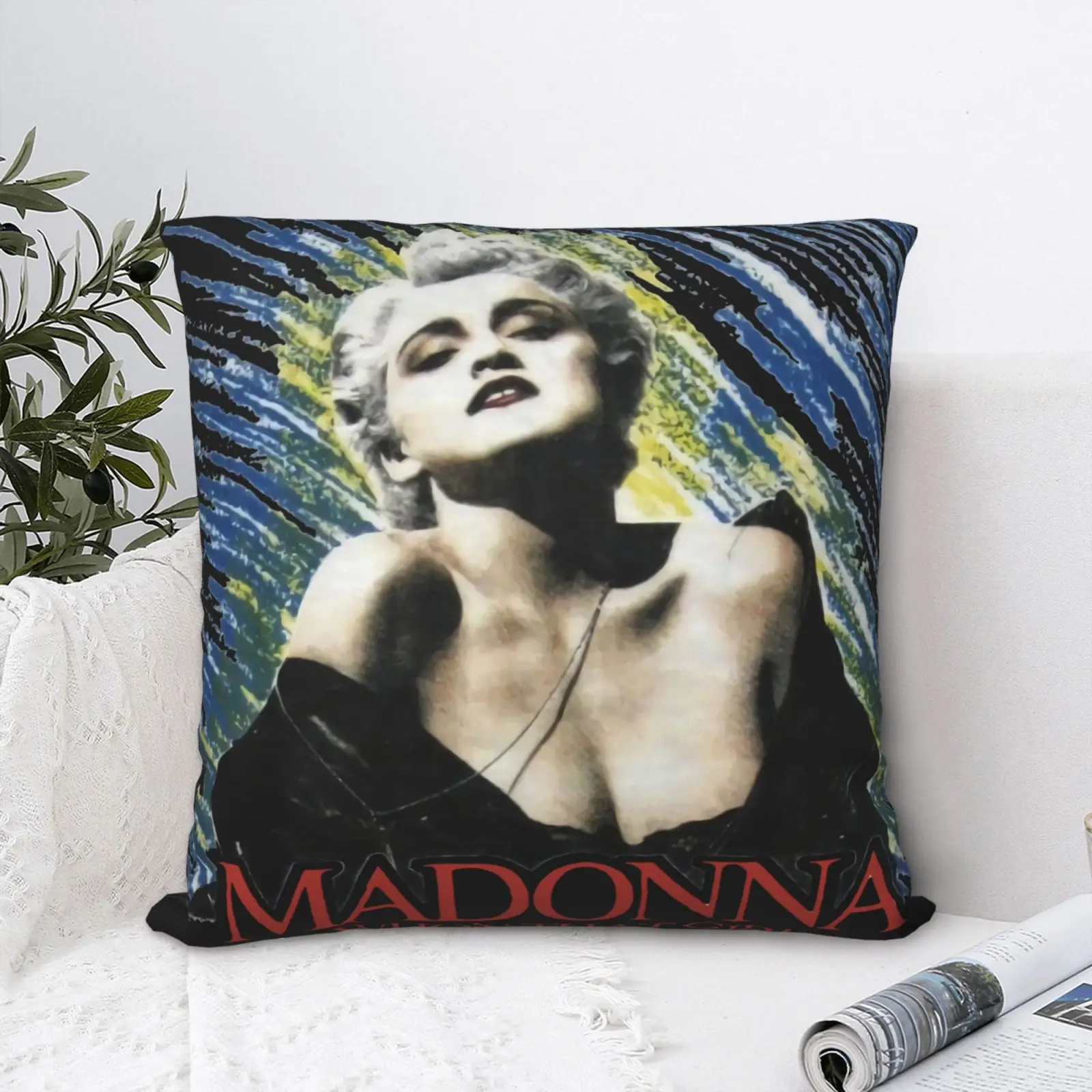 

Madonna Whos That Tour 1987 Us чехол для подушки, винтажная декоративная подушка для дивана, винтажная подушка для дивана, чехол «сделай сам»
