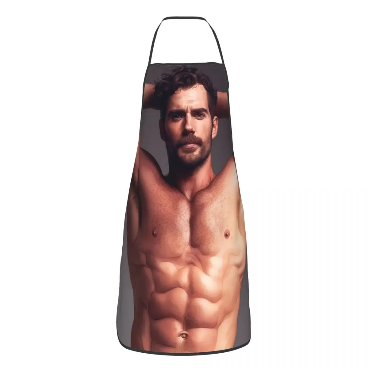

Sexy Hunk Muscled Man Apron for Women Men Unisex Bib Tempting Guy Pride Muscle Cooking Kitchen Tablier Cuisine Chef Gardening