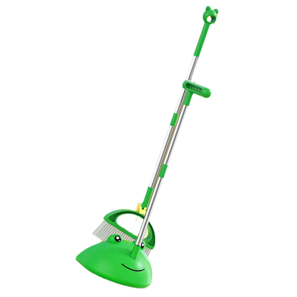 

Children's Broom Dustpan Hair Stainless Steel Cleaning Long Handle Dustpans Stable Floor Tool Home Device