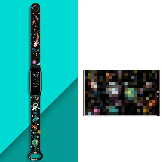 

2023NEW Pattern Bracelet for Xiaomi Mi Band 3 4 5 6 Strap Cartoon Silicone Watch Band Strap for Xiaomi Miband 5 6 Watchband