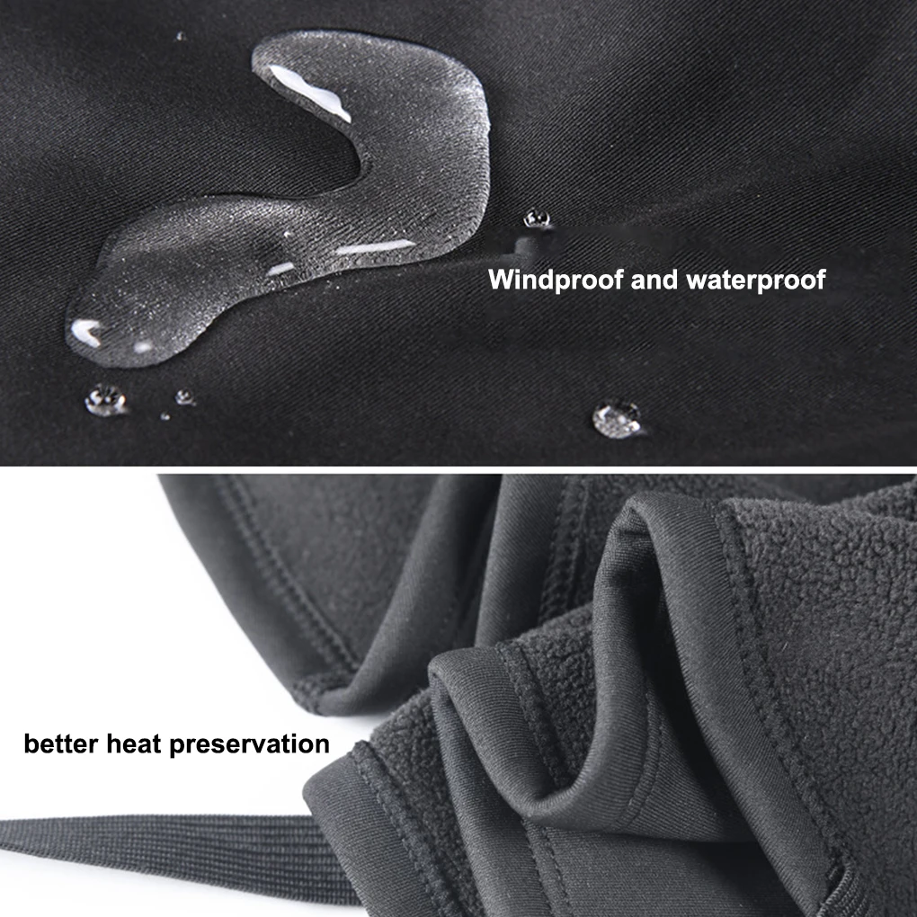 

Unisex Cycling Cap Winter Running Bike Helmet Windproof Warm Headwear Cover Beanie Outdoor Riding Accessories Black