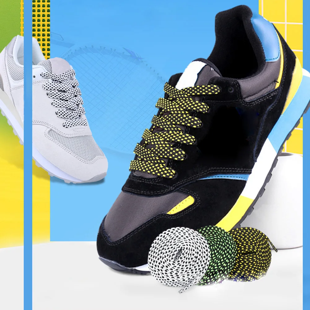 

Новые черные и белые плоские шнурки в клетку, шнурки для обуви, шнурки для кроссовок, мужские и женские мозаичные шнурки для обуви