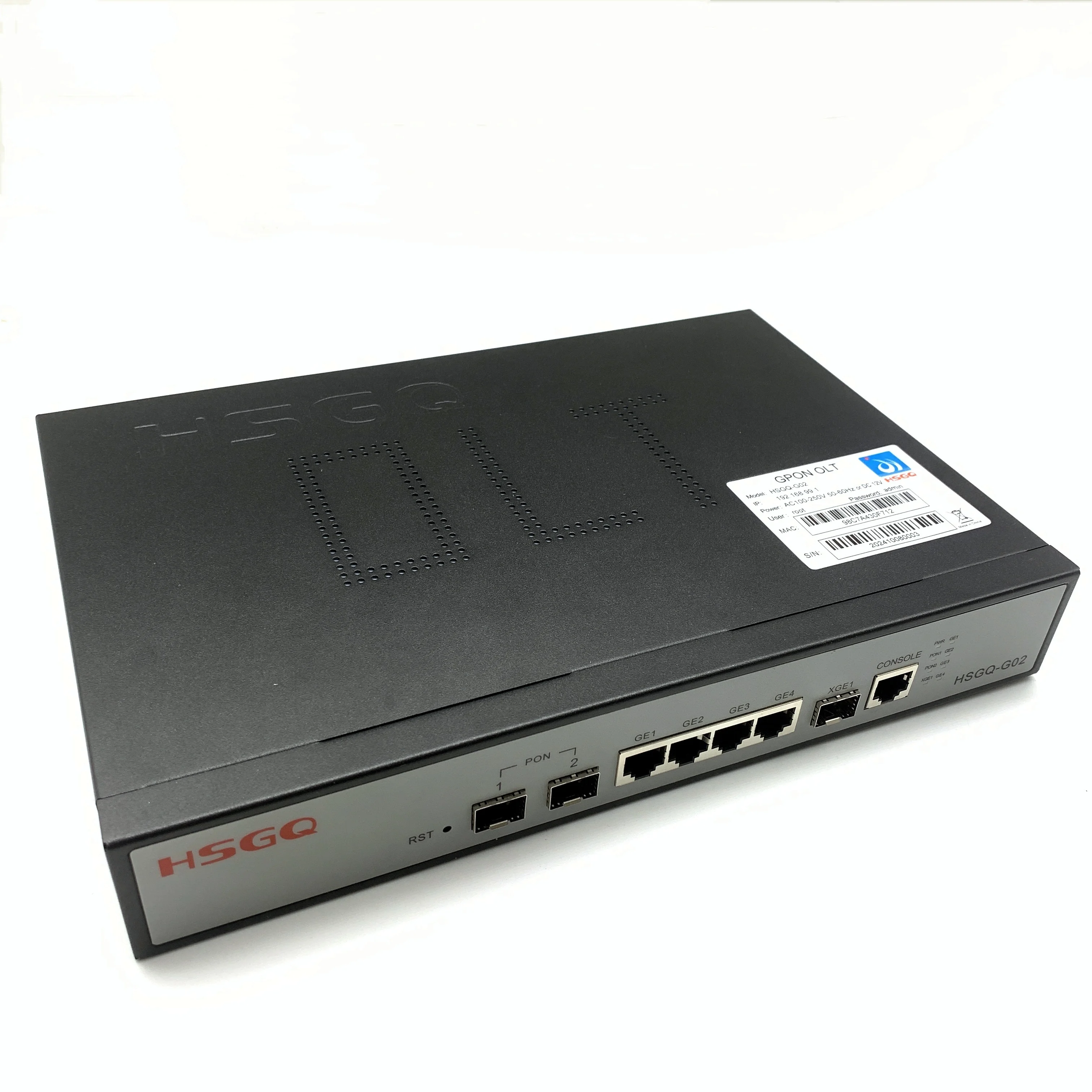 Фото HSGQ GPON OLT 2PON 100-240 В 2-портовый SFP 256 ONU 10G Uplink C+ GBIC 100-240 В переменного тока 12 В постоянного тока Оборудование оптического волокна OLT №4