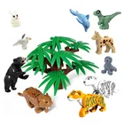 Друзья, животные, фильм, кошка, леопард, тигр, лошадь, динозавр, модель, строительные блоки, детские игрушки, совместимые модели с животными
