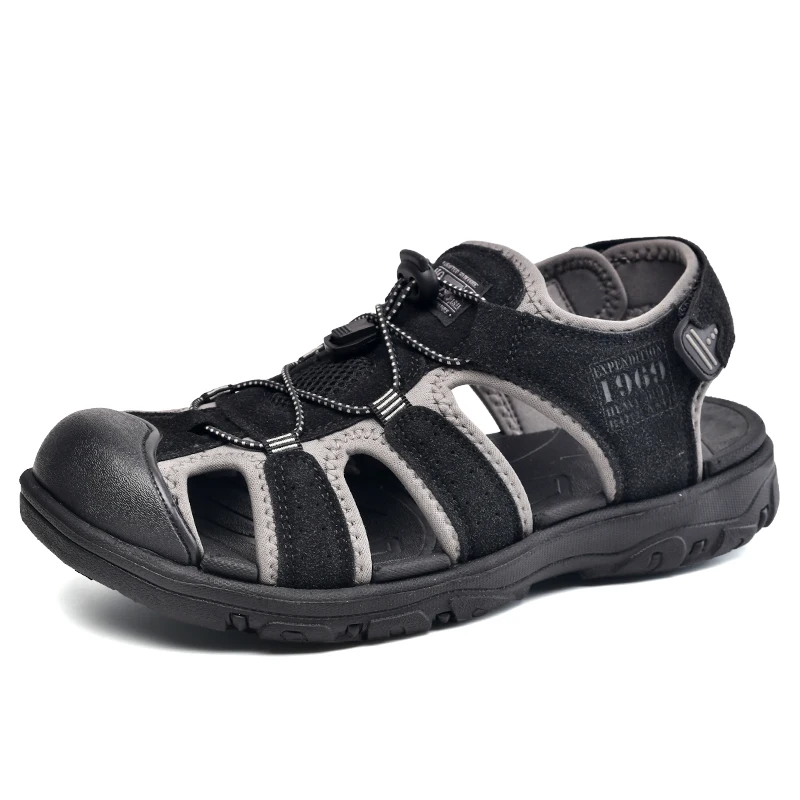 

2022 Summer Men Sandals Cow Suede Leather Men Casual Shoes Outdoor Men Leather Sandals for Men Beach Shoes Roman Shoes