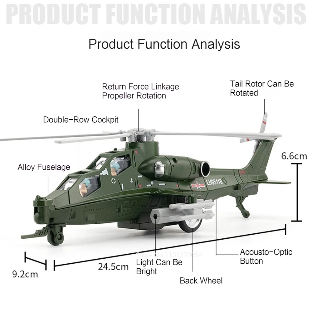 Модель самолета в металлическом корпусе 25 см