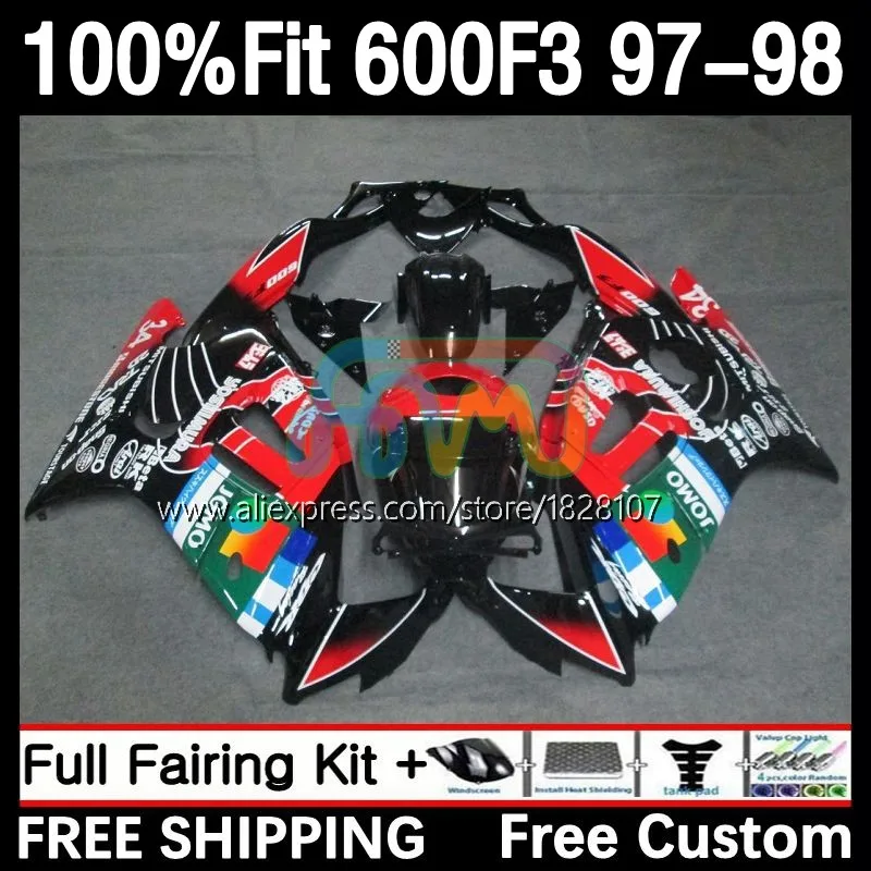 

Injection Body +Tank For HONDA CBR600 F3 CBR 600F3 600 F3 FS JOMO Red 22No.138/ CBR600FS CBR600F3 97 98 1997 1998 OEM Fairing