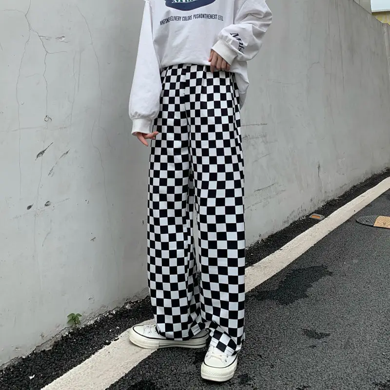 

Women Wide Leg Streetwear Gothic High Waist 2023 New Autumn Goth Pants Oversized Trousers Womans Straight Harajuku Punk Pants