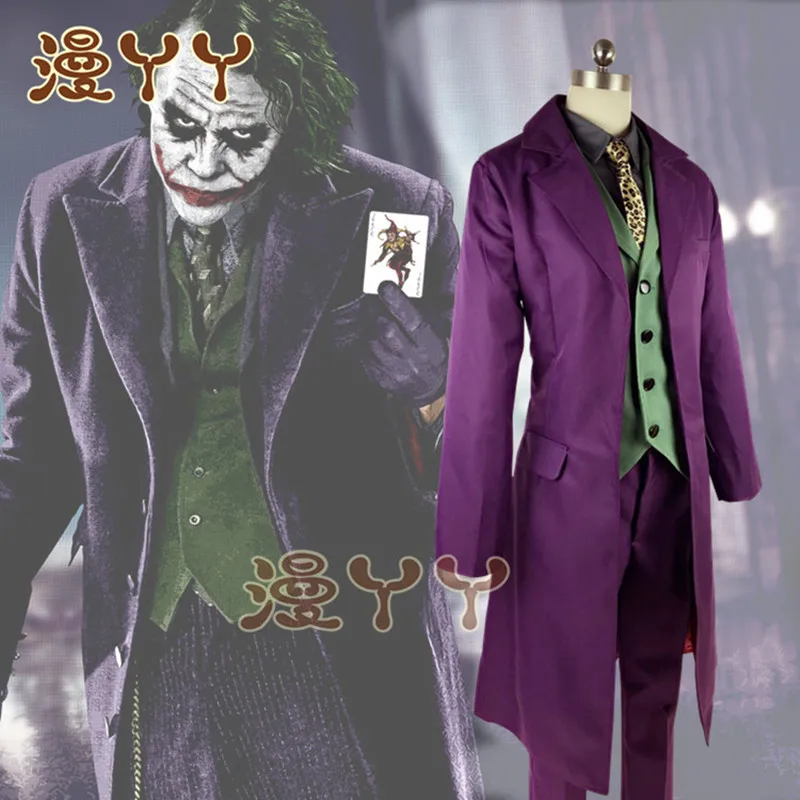 Костюм для косплея Heath Ledger мужской костюм Джокера из фильма Темный рыцарь на