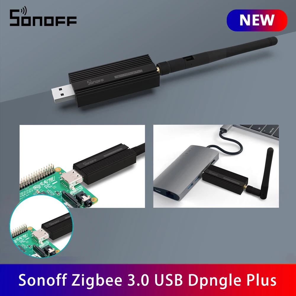 

SONOFF ZB Dongle-P Zigbee 3.0 USB Dongle Plus Wireless Zigbee Gateway USB Logic Analyzer Zigbee2MQTT USB Capture with Antenna