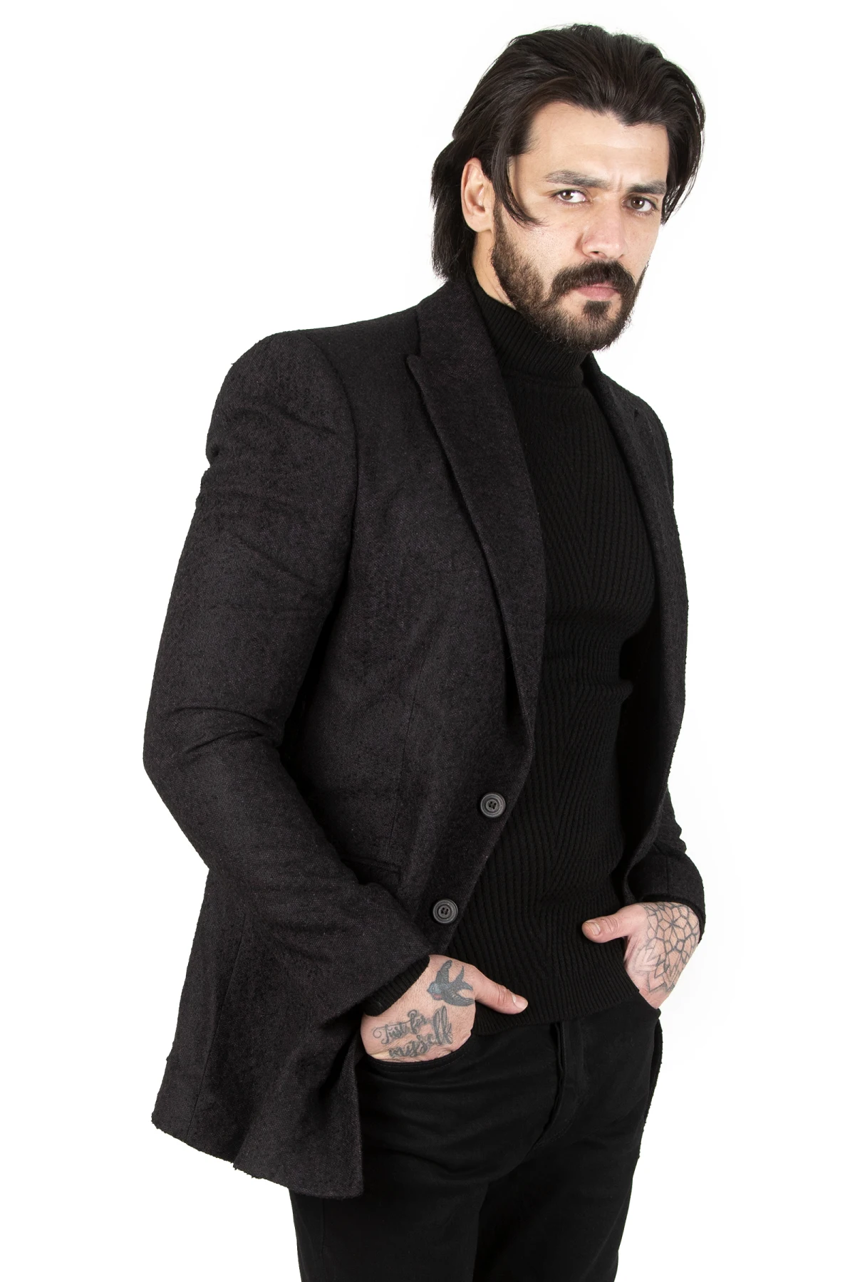 DeepSEA Italian Knitted Fabric Stamp Coat 2202007