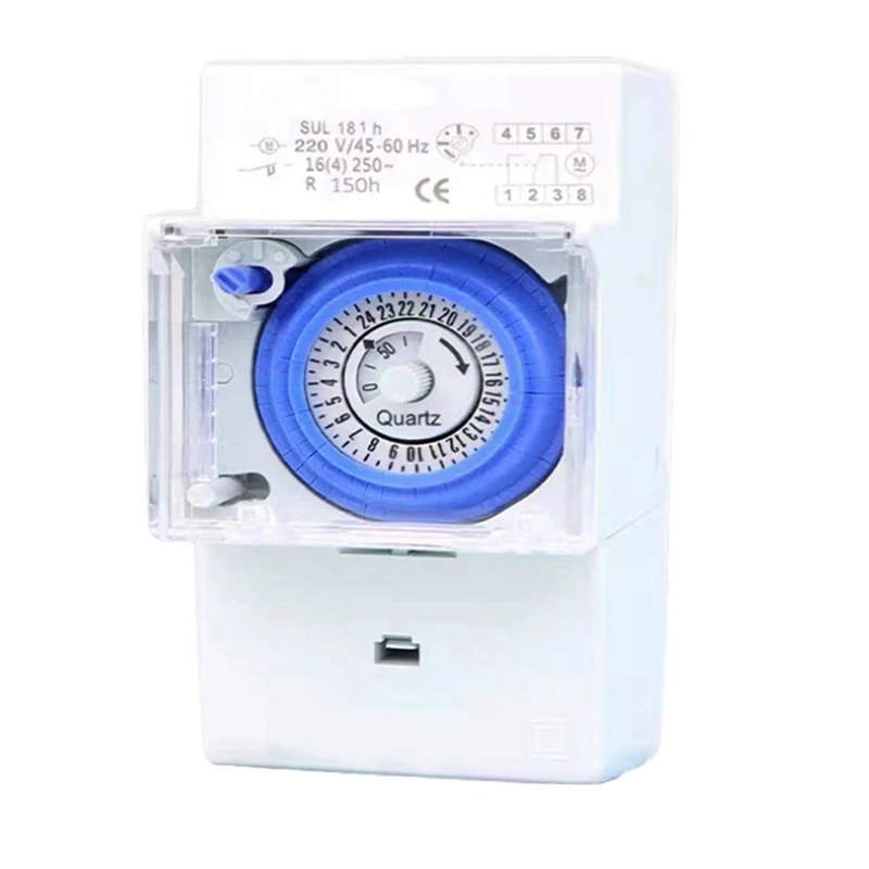 

Mechanical Timer 24 Hours Time Switch Relay Electrical Programmable Timer Plastic Mechanical Timer SUL181H Din Rail Timer Switch