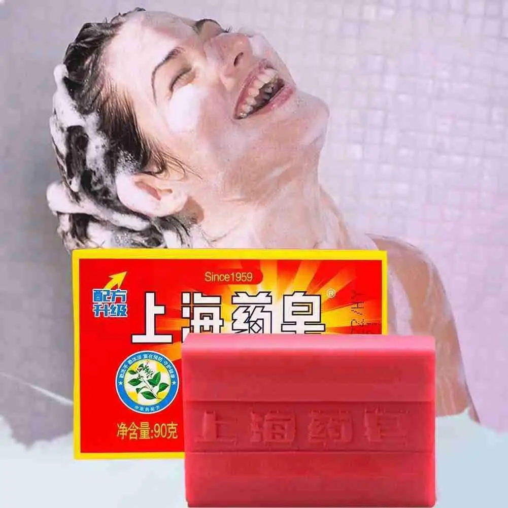 

90g Red China Medicated Soap Conditions Acne Psoriasis Eczema Fungus Bath Cream Soap Slimming Body Anti Healthy Seborrheic U5r5