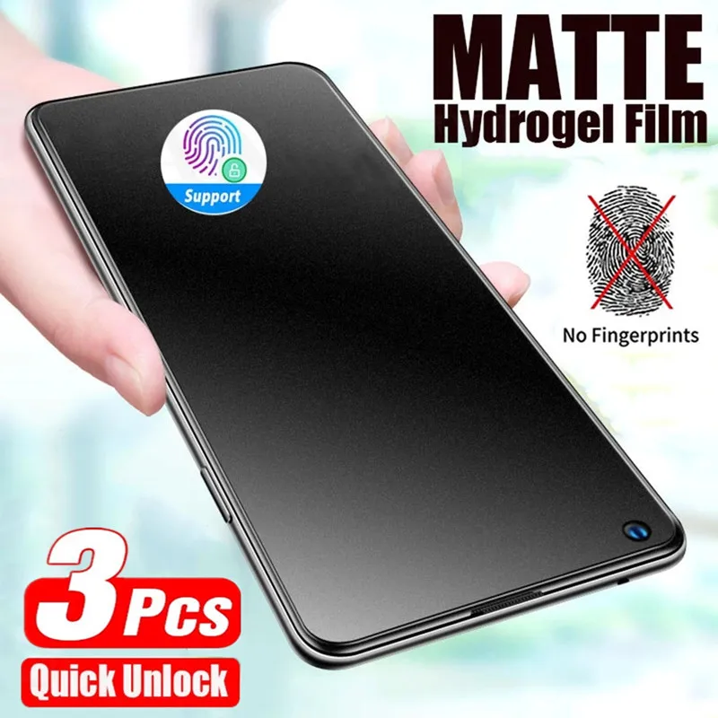 

1-3 шт. матовые Защитные пленки для Samsung S21 Plus S20FE S10E Гидрогелевая пленка для Samsung A12 A21 S22 A50 A51 A52 A71 A72 M12 M21