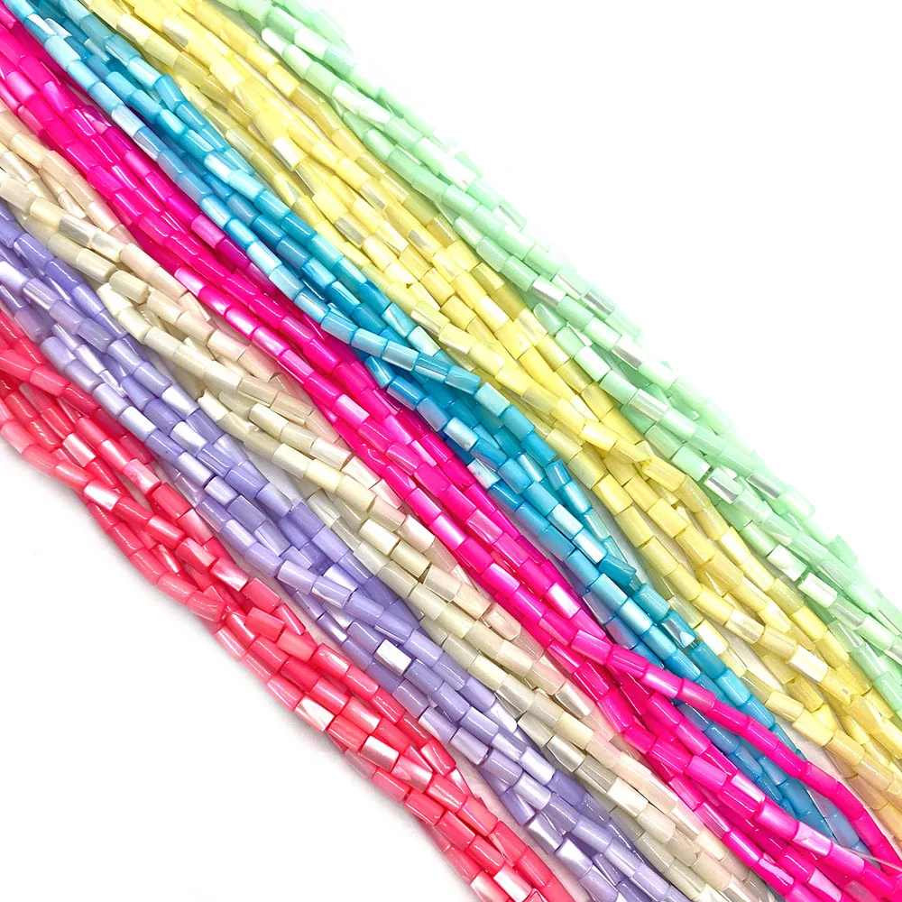 

Natural Colored Shell Beads Cylindrical Shape Shell Loose Beads for Jewelry Making DIY Jewelry Beads Bracelet Accessories