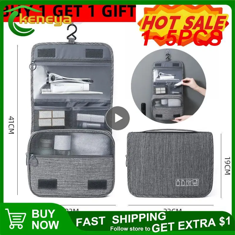 

1-5 шт., водонепроницаемые дорожные косметички для женщин