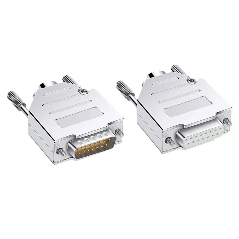 Фото DB15, разъем с двумя рядами отверстий/контактами, женский и мужской разъемы, переходник для гнезда, последовательный порт RS232, паяльник №2