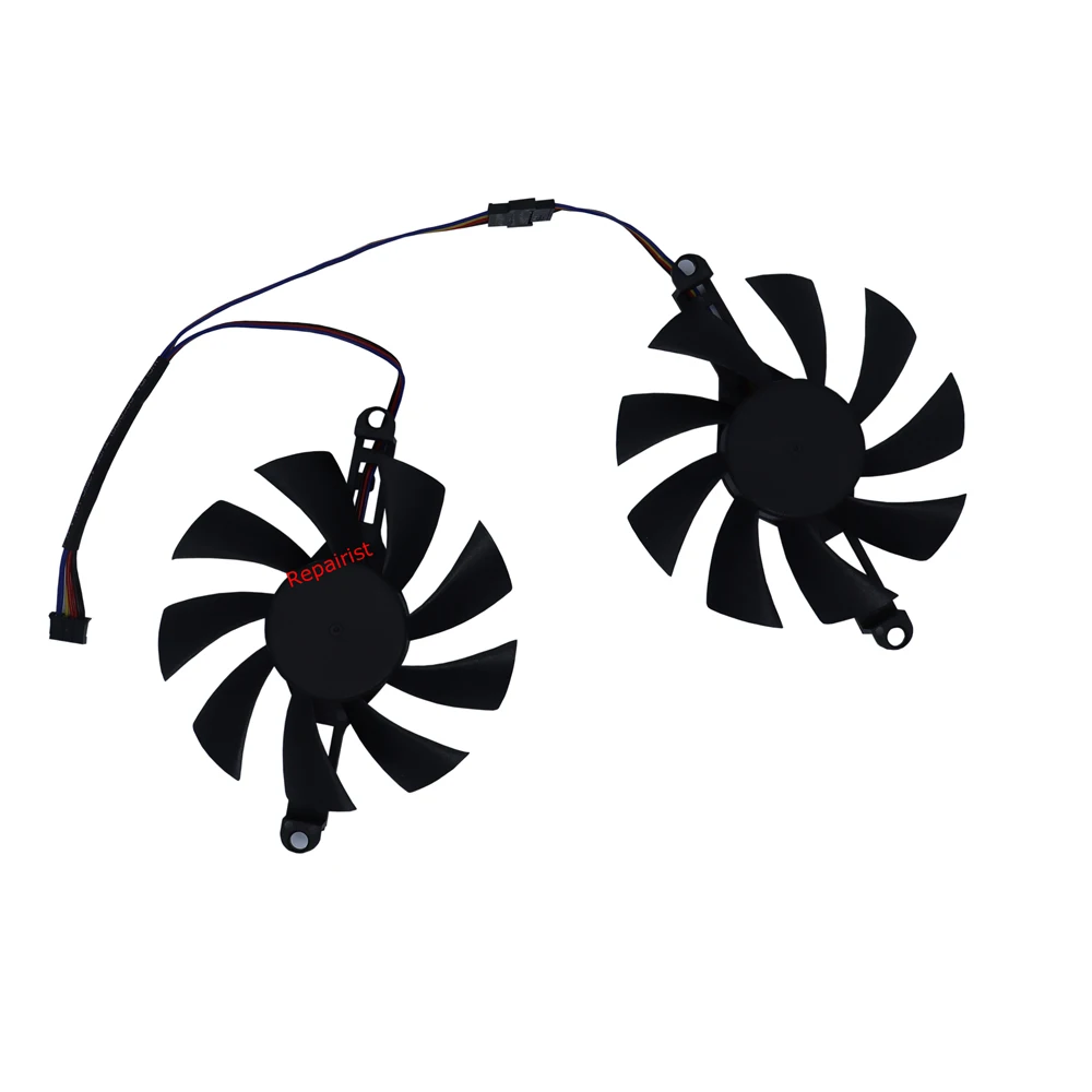 

2pcs/Set 85MM GPU Cooler For PARA ALSEYE RX580 For AMD Jieshuo 51riscRX 6600M RX6600M Graphics Card Can Replace FL8015 12VB