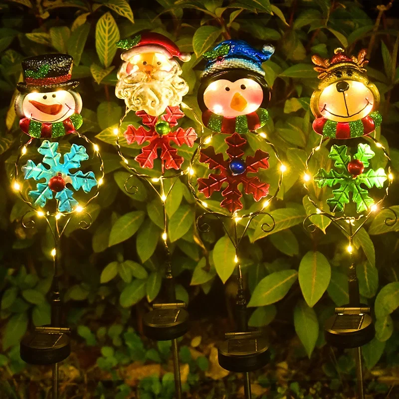 

LED Solar Light Santa Claus Snowman Elk Night Lamp Christmas Waterproof Landscape Outdoor Garden Home Decoration New Year 2024
