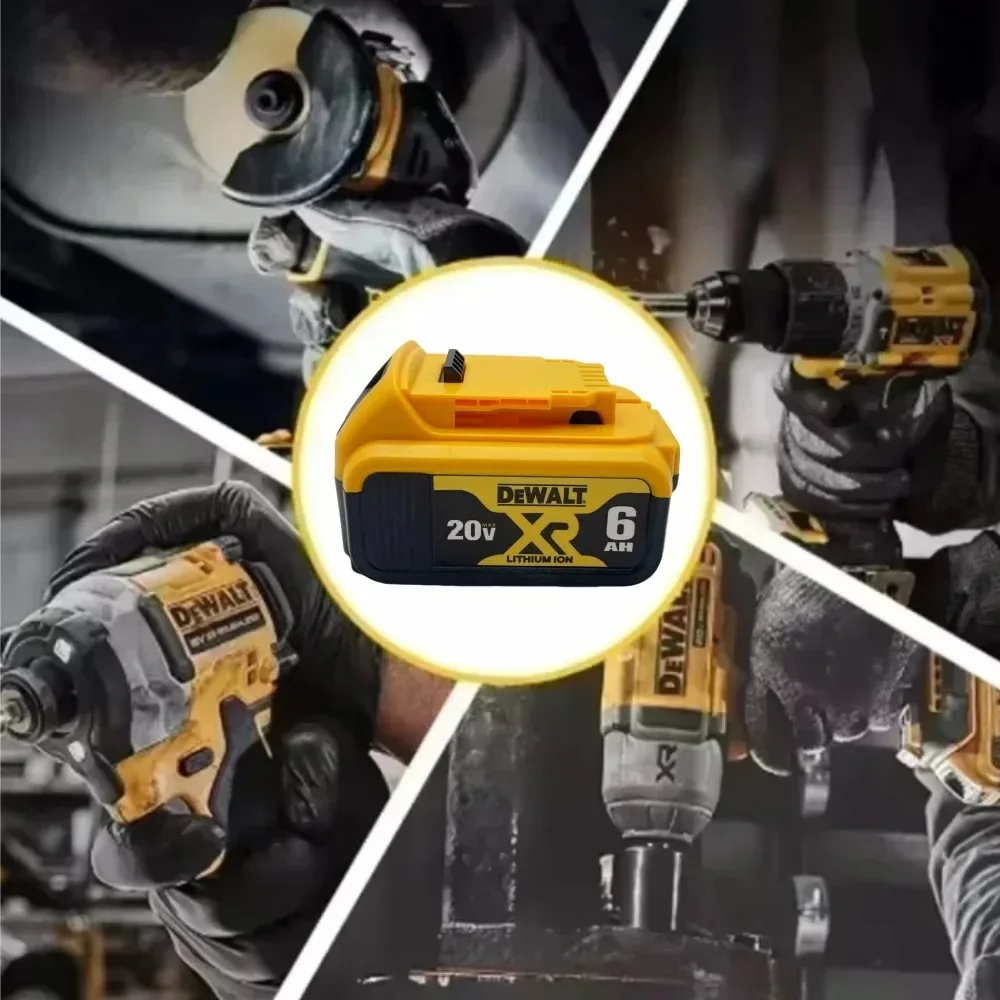 Фото Оригинальный аккумулятор DeWalt 20V 60V 6Ah 9Ah MAX для электроинструментов, замена для DeWalt DCB206 DCB205 DCB200 18В 20В №5