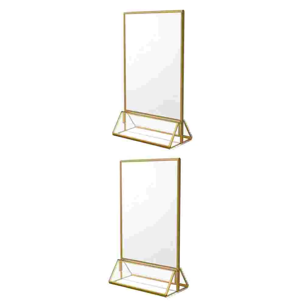 

2pcs Restaurant Price Display Rack Multi-purpose Advertising Board Photo Menu Holder