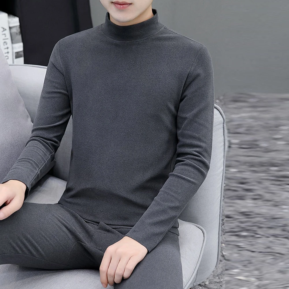 

Thermal Underwear Get Ready for Winter with our Men's Half Turtleneck Fleece Thermal Slim Tops and Pants Set L to 4XL Sizes