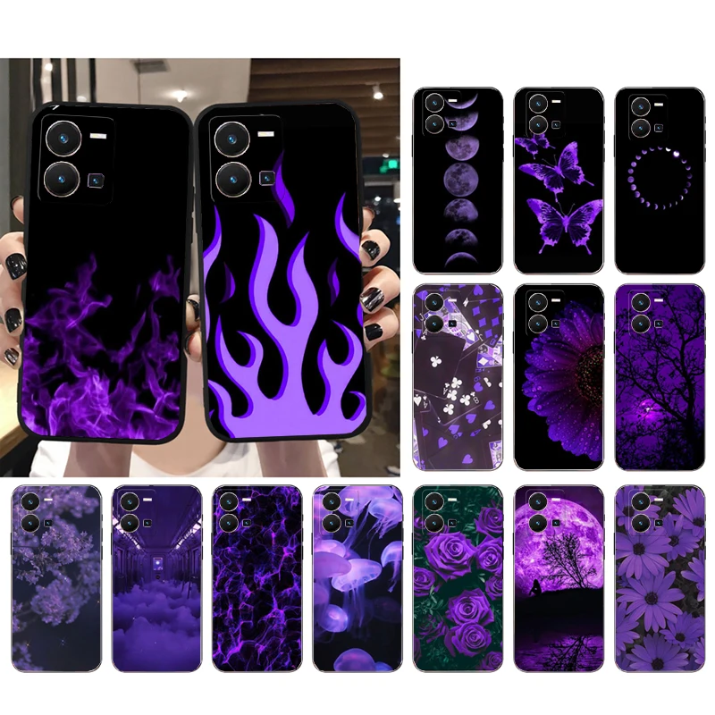 

Phone Case For VIVO Y53S Y33S Y11S Y31 Y21 Y70 Y20 Y21S Y72 Y55 Y76 Y51 Y01 V23E V21 V23 V21E Purple Aesthetic Case