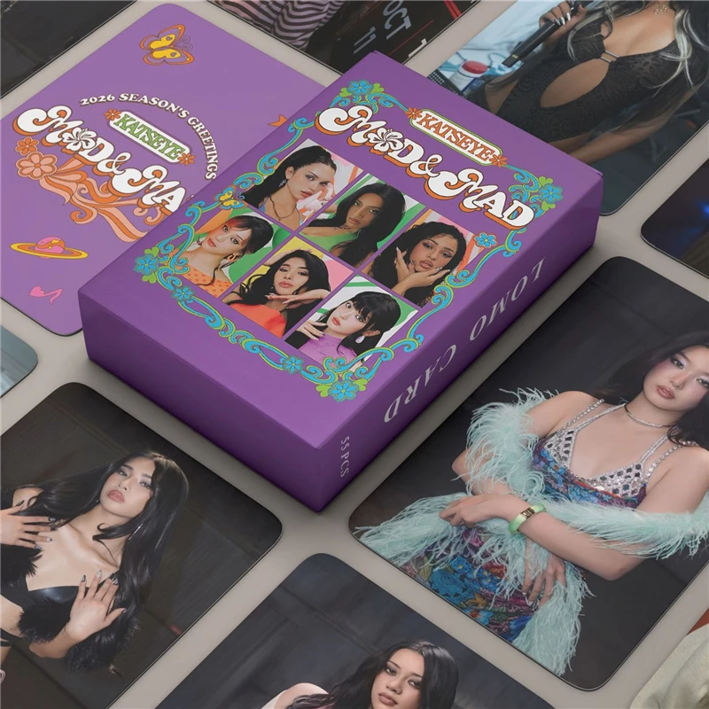 Фото 55 шт./компл. новый альбом ILLIT LOMO Card ILLIT BOMB Photo Card MOKA WONHEE YUNAH Открытка Коллекционная открытка для девочек Подарочная поздравительная открытка №1