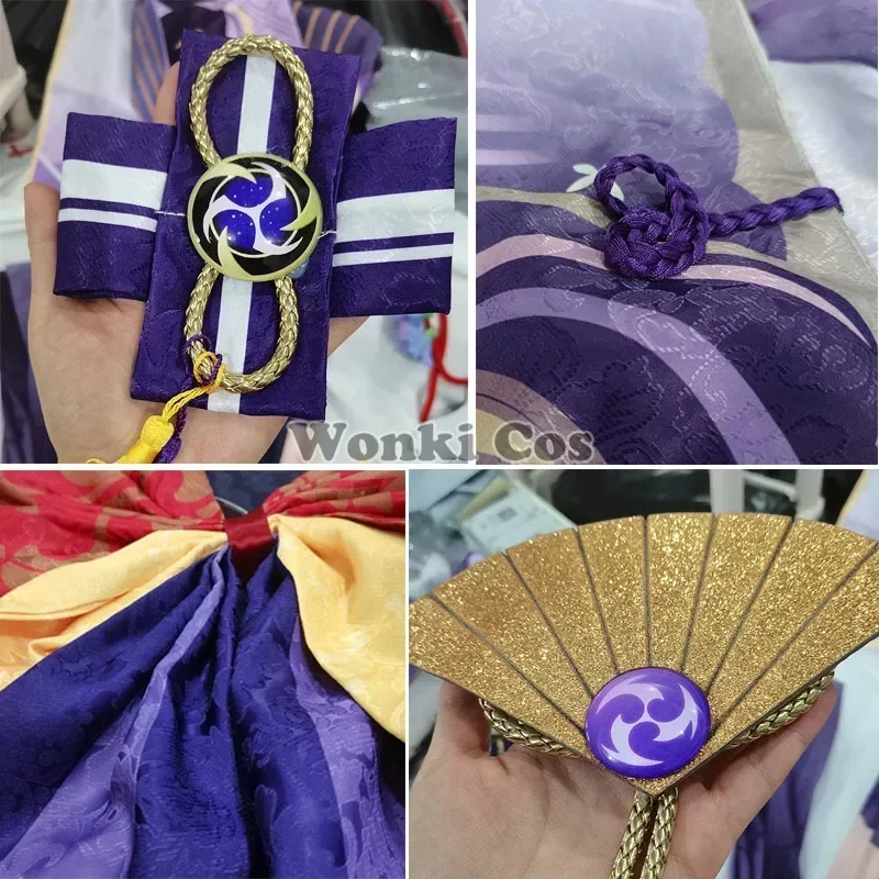 Raiden Shogun косплей костюм парик игра удар Baal Shougun Косплей Полный комплект