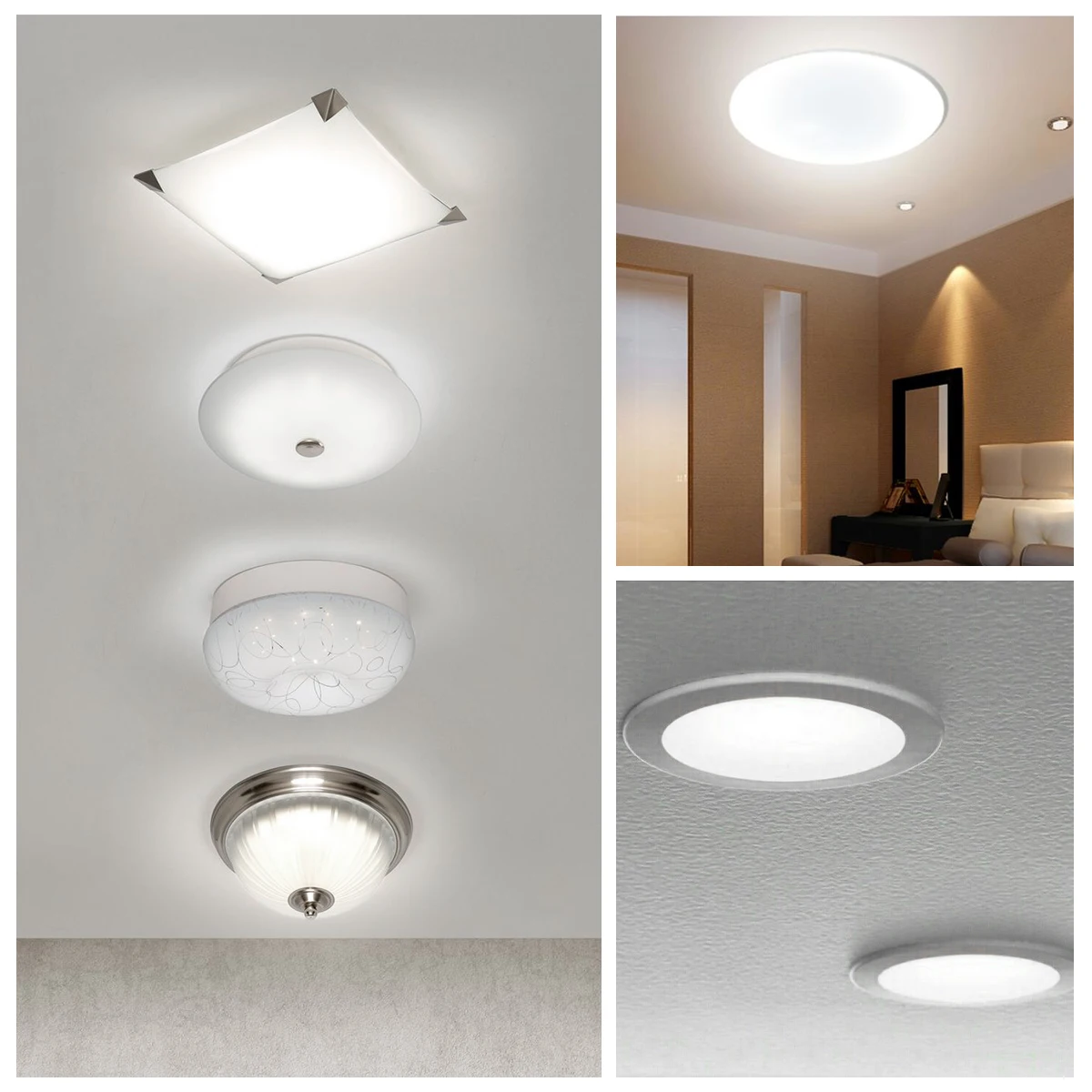 Светодиодные встроенные потолковые лампы Downlight Прохладный белый 6000k Нет водителя