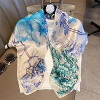 european and american style mulberry silk scarf silk square scarf 80%c3%97100cm large silk scarf