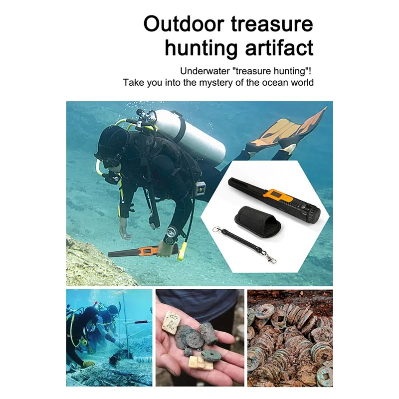 Металлоискатель Pinpointer ЖК-дисплей водонепроницаемый с высокой чувствительностью