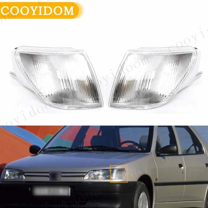 Headlamp with bulb Front Corner light indicator For PEUGEOT 306 1993 1994 1995-1997 Wide light Turn Signal lamp 630323 630324