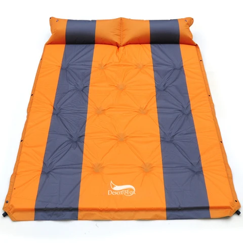 Двухместный надувной коврик для палатки с подушкой для самонадувающегося матраса, надувной коврик для кемпинга размером 180*130