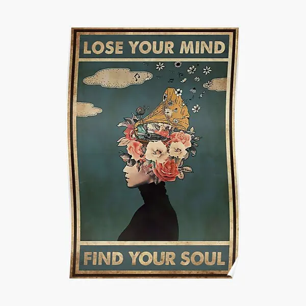 

Vintage Music Lose Your Mind Find Your S Poster Mural Room Print Decor Painting Decoration Vintage Wall Home Picture No Frame