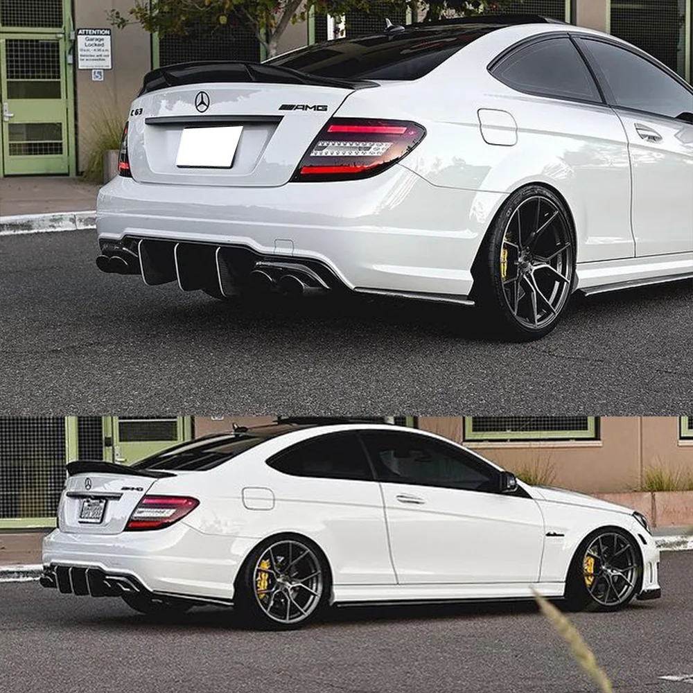 Для Mercedes-Benz C-Class W204 C204 2Door Coupe R Style Carbon Fiber Задний спойлер Багажник Крыло 2012-2015 FRP