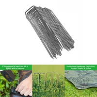 50pcsset artificial grass turf u pins metal galvanised pegs staple garden hot dip galvanizing gardening accessories