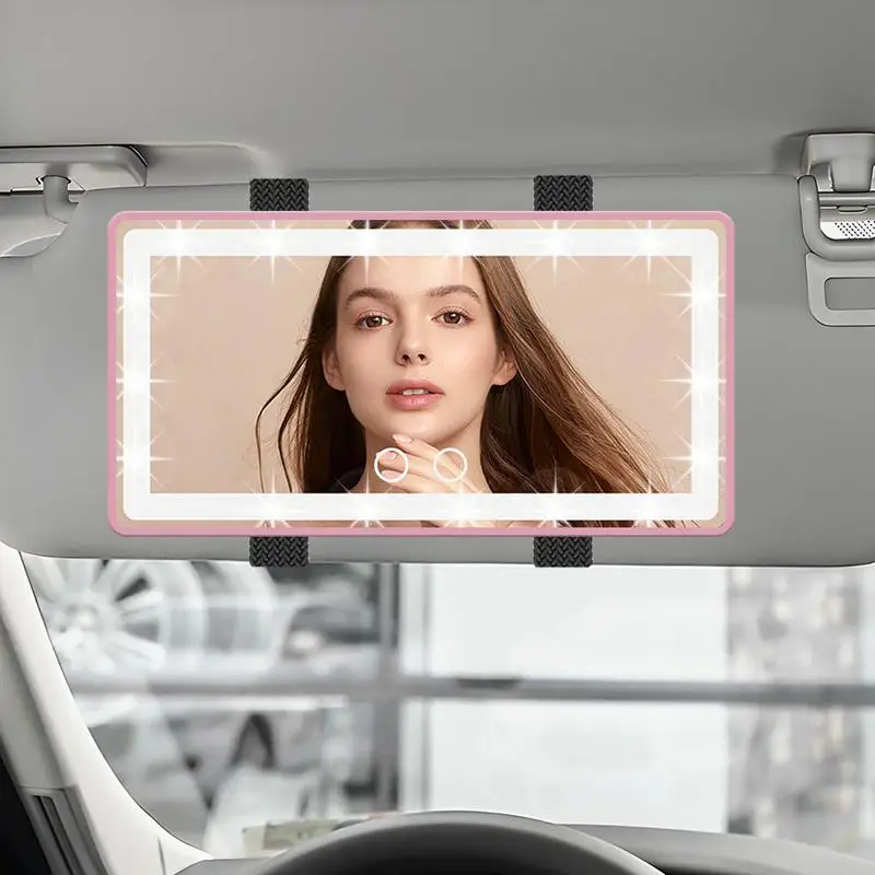 Зеркало для макияжа автомобильное перезаряжаемое с USB-зарядкой