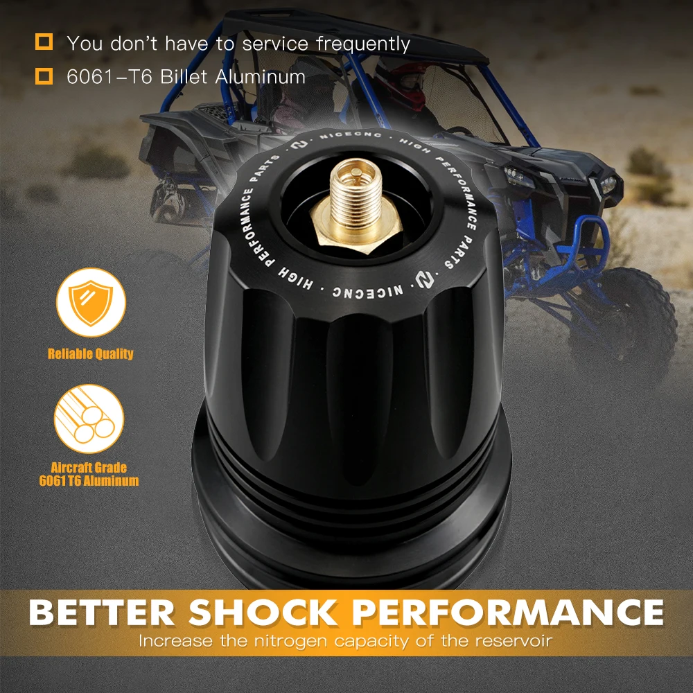 Азотная подвеска сменный резервуар UTV shock 2 5 дюйма крышка для Polaris RZR XP1000 Turbo Can-Am