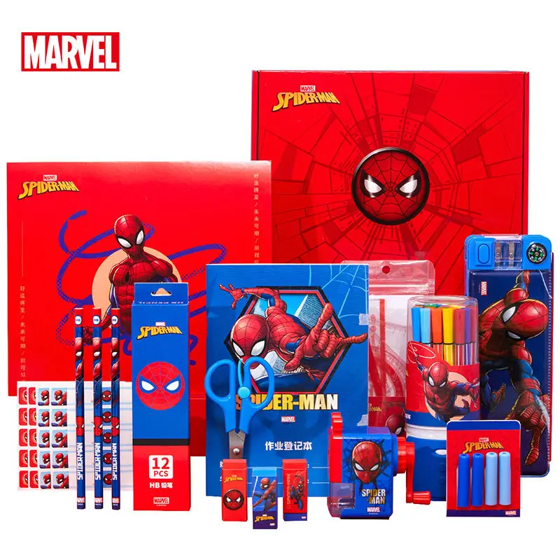 

Набор канцелярских принадлежностей Disney, Подарочная коробка, инструменты для учеников начальной школы, детские принадлежности, школьный по...