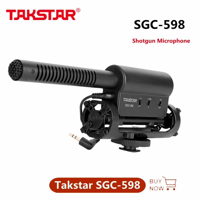 

Takstar SGC-598 Shotgun Microphone Photography Interview Condenser Video Recording Microphone for Nikon Canon Sony DSLR Camera