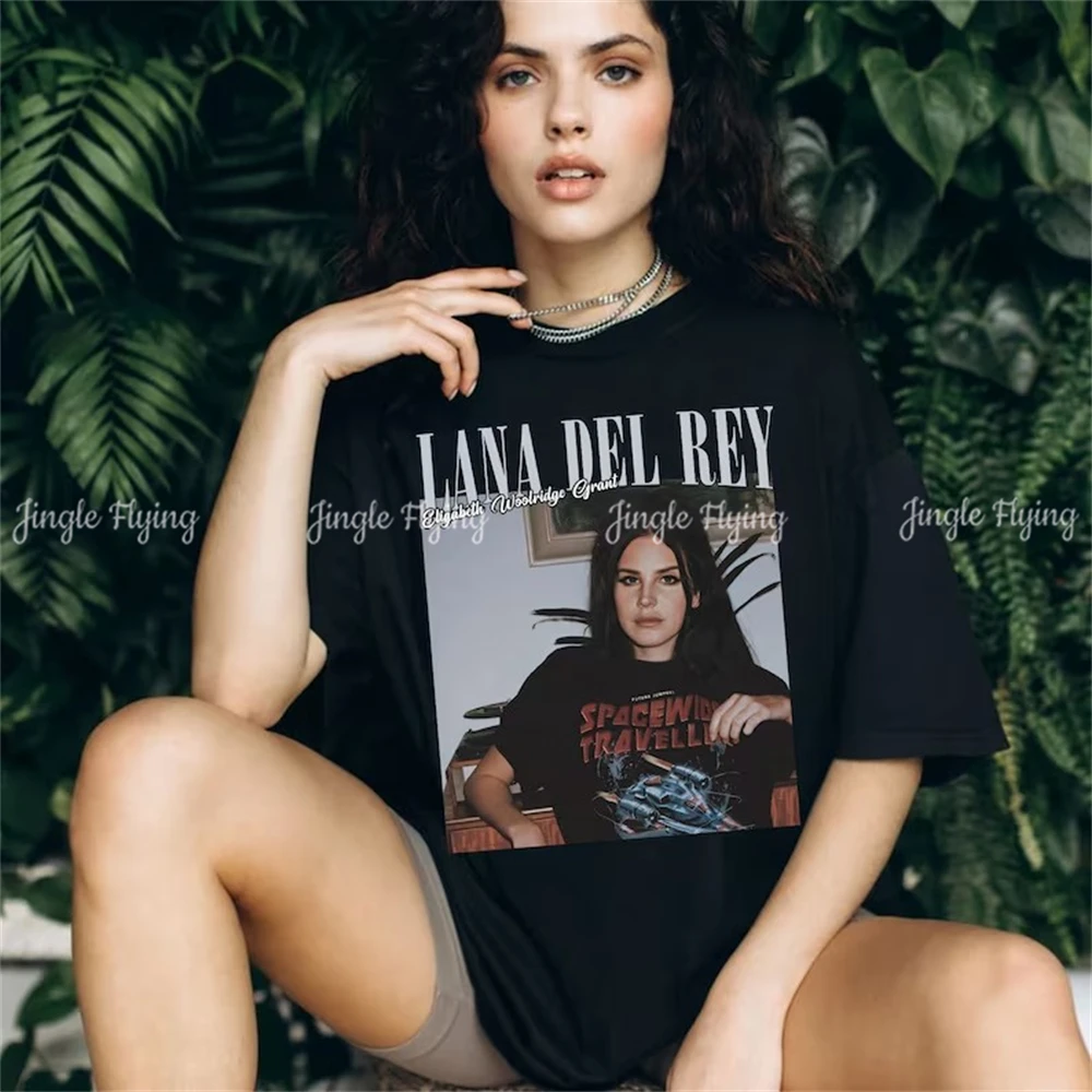 Голубая футболка с изображением альбома Лана Дель Рей графическая подарок для