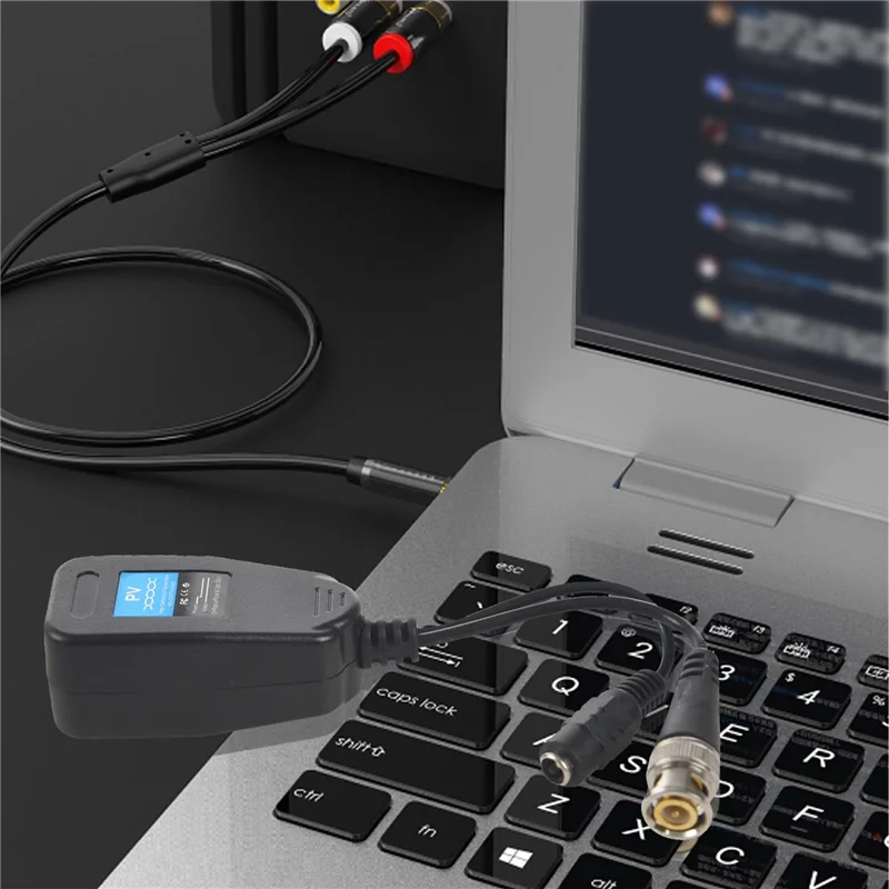 HD-CVI/TVI/AHD пассивный видеотрансмиттер с разъемом питания и RJ45 CAT5 1 пара