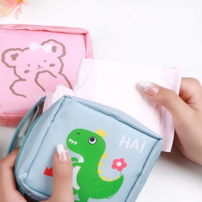 1 шт. Портативная сумка для хранения ватных дисков и ежемесячных салфеток