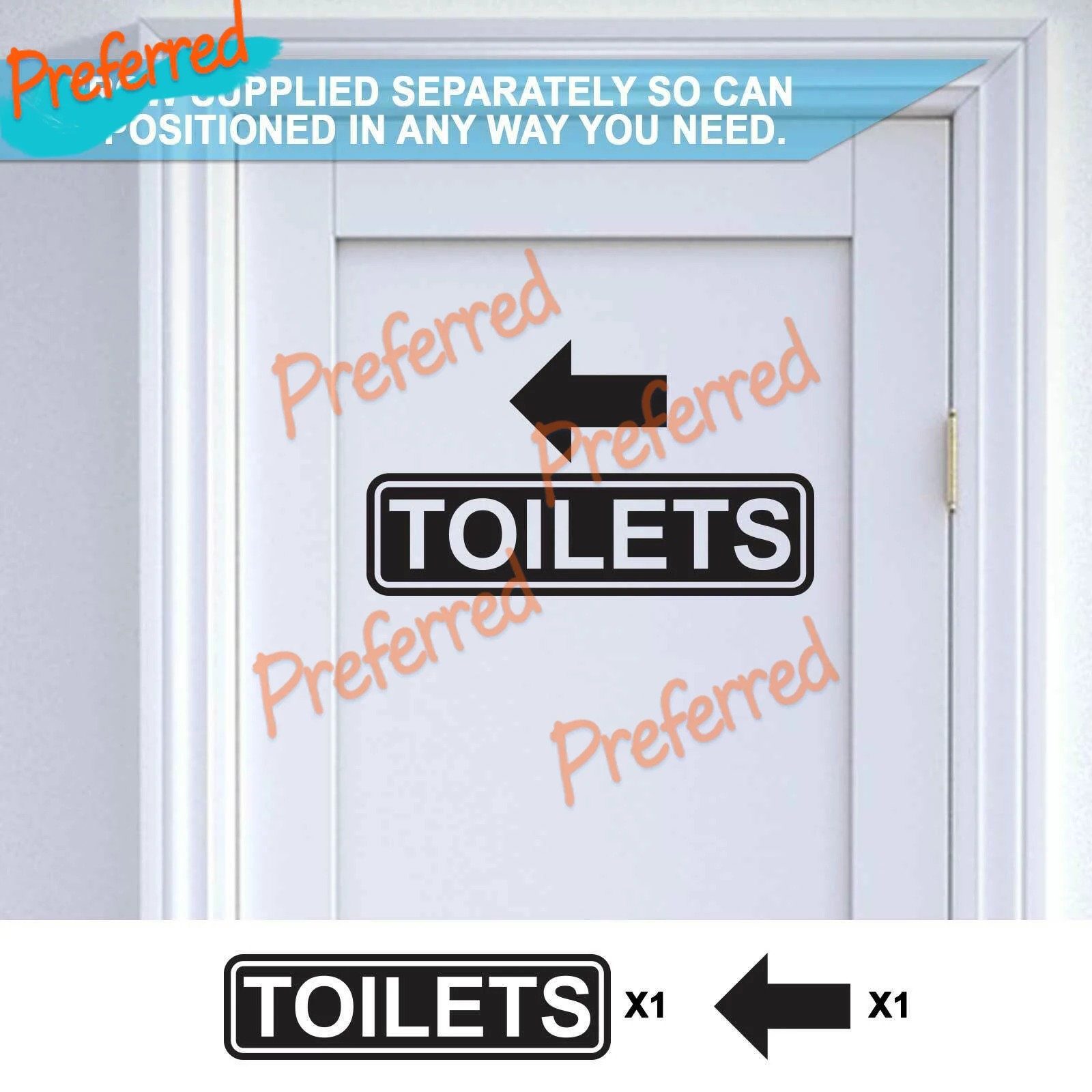 Туалеты со знаком стрелкой настенные дверные наклейки для ванной автомобильная