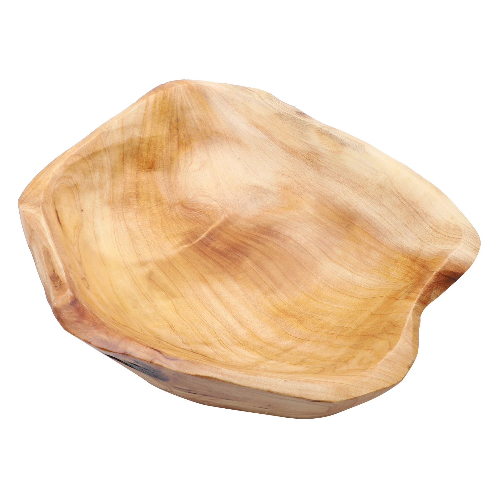 

1Pc Delicate Home Use Fruit Storage Tray Wooden Fruit Bowl Random Shape